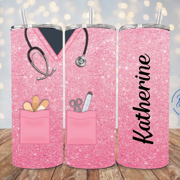 Personalized Nurse Tumbler, Nurse Uniform Tumbler, Custom Nurse Tumbler - Picture 1 of 8